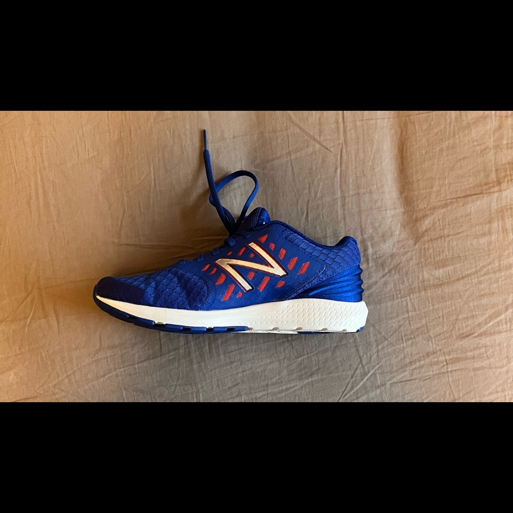 Bright blue workout shoes